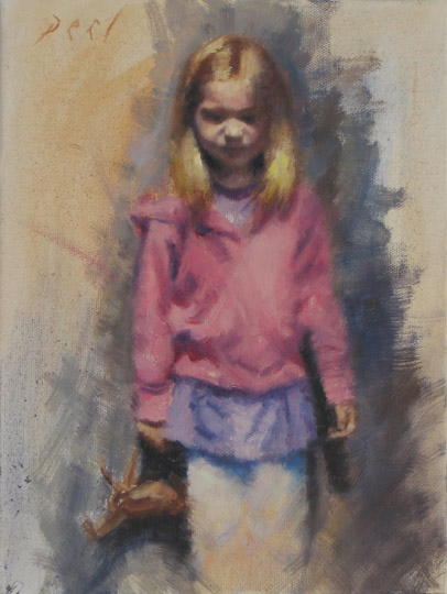 girl with a toy