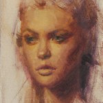 pretty girl portrait painting